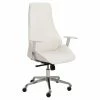 New 🥰 Task Chairs Euro Style Bergen High Back Office Chair - White / Aluminum 👏
