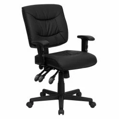 Best deal 🤩 Task Chairs Flash Furniture Mid-Back Multi-Functional Task Chair - Black 🛒