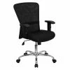 Cheapest 🎉 Task Chairs Flash Furniture Mid-Back Computer Chair With Adjustable Arms And Chrome Base - Black ⌛ -Office & Desk Chairs Sales masterFLSH067