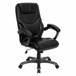Outlet 🧨 Executive Chairs Flash Furniture Overstuffed Executive Office Chair - Black 🌟