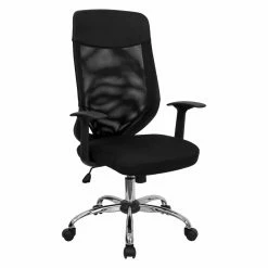 Best Pirce 🔥 Task Chairs Flash Furniture High Back Mesh Office Chair With Mesh Fabric Seat - Black 😍