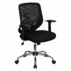 Budget 🥰 Task Chairs Flash Furniture Mid-Back Office Chair With Mesh Fabric Seat - Black 😍 -Office & Desk Chairs Sales masterFLSH113
