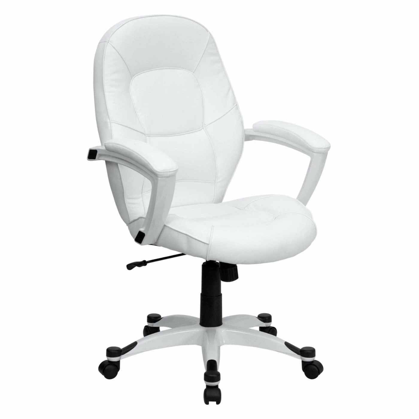 Buy ⭐ Executive Chairs Flash Furniture Mid-Back Executive Office Chair - White Leather 🧨 3 Buy ⭐ Executive Chairs Flash Furniture Mid-Back Executive Office Chair - White Leather 🧨