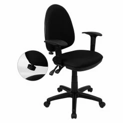 Best Pirce 🔥 Task Chairs Flash Furniture Mid-Back Multi-Functional Task Chair With Adjustable Lumbar Support 👍