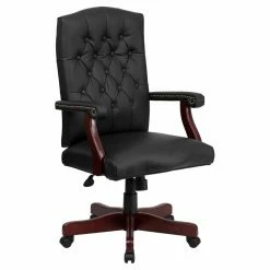 Flash Sale 👍 Executive Chairs Flash Furniture Martha Washington Leather Executive Swivel Office Chair 🤩