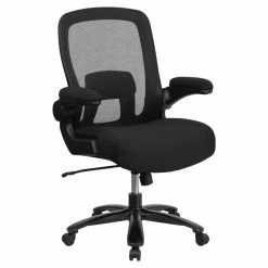 Brand new 🎉 Task Chairs Flash Furniture HERCULES Series Mesh Executive Swivel Chair With Fabric Seat Adjustable Lumbar And Flip-Up Arms 🤩