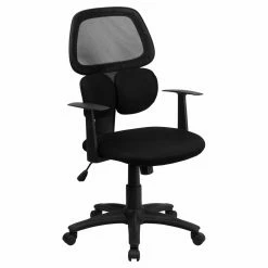 Cheapest 🔥 Task Chairs Flash Furniture Mid-Back Mesh Swivel Task Chair With Flexible Dual Lumbar Support ✨