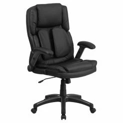 Best deal ✨ Executive Chairs Flash Furniture Extreme Comfort High Back Leather Executive Swivel Office Chair With Flip-Up Arms 🤩