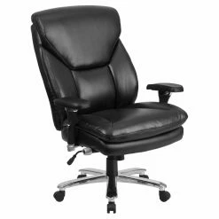 Flash Sale 🤩 Executive Chairs Flash Furniture HERCULES Series Leather Executive Swivel Chair With Lumbar Support Knob ✨