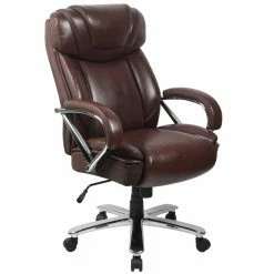 Outlet 👏 Executive Chairs Flash Furniture HERCULES Series Big & Tall Leather Executive Swivel Office Chair With Extra Wide Seat 💯