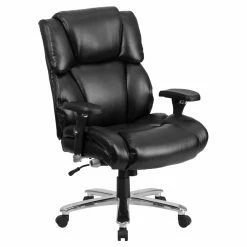 Best Pirce 🤩 Executive Chairs Flash Furniture HERCULES Series Multi-Shift Big & Tall Leather Executive Swivel Chair With Lumbar Support Knob 🔥