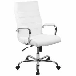 Budget 🔥 Task Chairs Flash Furniture High Back Leather Executive Swivel Office Chair With Chrome Arms 🤩