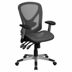 Deals 👍 Task Chairs Flash Furniture Mid-Back Mesh Executive Swivel Office Chair With Mesh Seat And Back And Triple Paddle Multi-Function Control 🛒