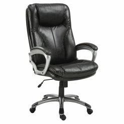 New 😉 Executive Chairs Serta Puresoft Faux Leather Executive Big & Tall Office Chair - Roasted Chestnut 👏