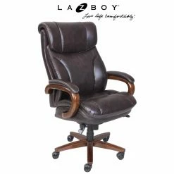 Budget 🥰 Task Chairs La-Z-Boy Trafford Big And Tall Executive Office Chair - Vino ✔️