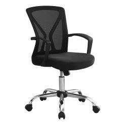 Flash Sale 🧨 Task Chairs Monarch Specialties Adjustable Height Mid-Back Mesh Office Chair, Black 🛒