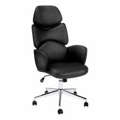 Best Pirce 🤩 Executive Chairs Monarch Specialties Adjustable Height Executive Faux Leather Office Chair, Black 😀