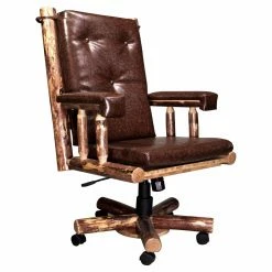 Outlet 😉 Executive Chairs Montana Woodworks Glacier Country Upholstered Office Chair 🤩