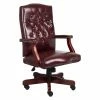 Best Pirce ✨ Executive Chairs Boss Classic Executive Oxblood Vinyl Chair With Mahogany Finish 👏 -Office & Desk Chairs Sales masterNORS113