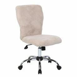 Discount ⭐ Task Chairs Boss Tiffany Fur Chair - Cream 🔥