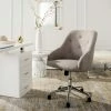 Cheap 🔥 Executive Chairs Safavieh Evelynn Tufted Fabric Chrome Leg Swivel Office Chair ✨
