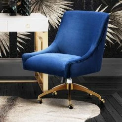 Promo 💯 Executive Chairs TOV Furniture Beatrix Swivel Upholstered Office Chair 🌟