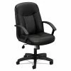 Cheapest 🛒 Task Chairs Basyx VL601 Series Leather High-Back Swivel/Tilt Chair - Black 💯