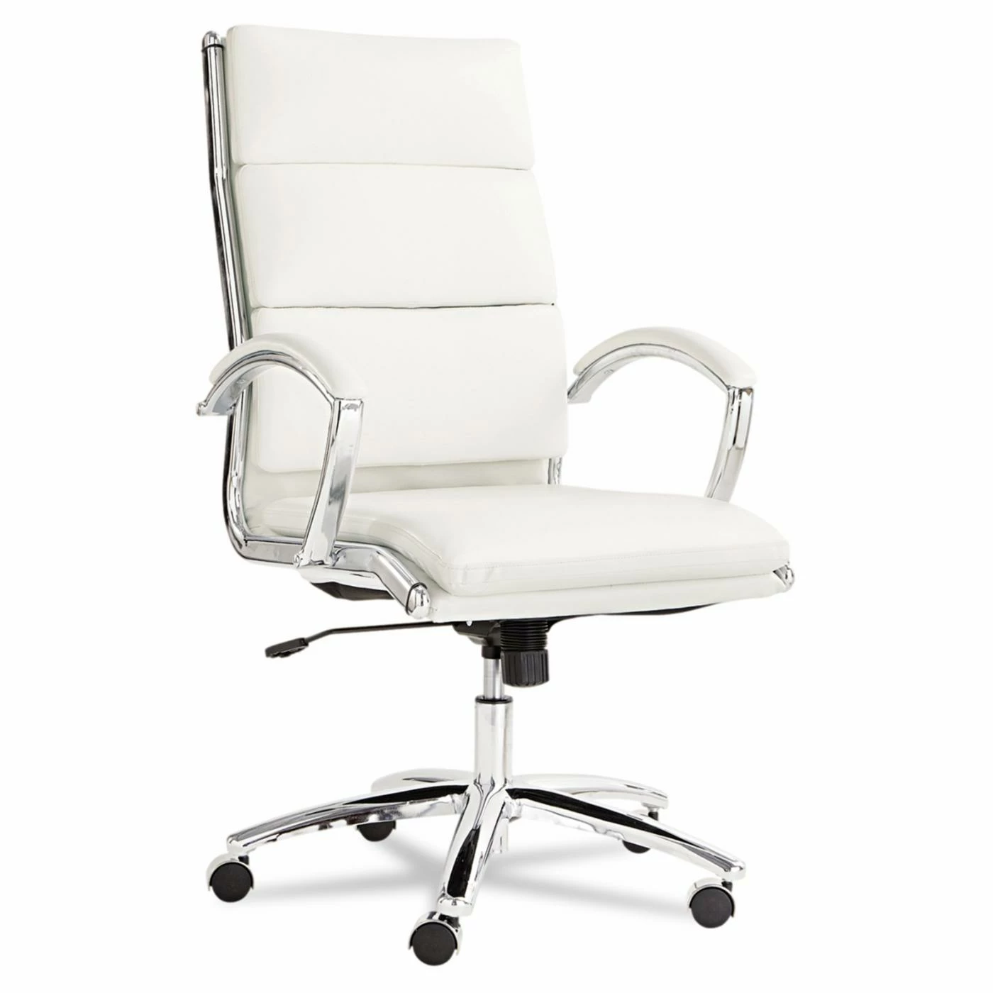 Budget ๐ฏ Executive Chairs Alera Neratoli Series Faux Leather HighBack Swivel/Tilt Chair - White/Chrome ๐ 3 Budget ๐ฏ Executive Chairs Alera Neratoli Series Faux Leather HighBack Swivel/Tilt Chair - White/Chrome ๐