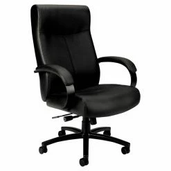 Promo 🛒 Executive Chairs Basyx VL680 Series Big & Tall Leather Chair - Black 🎁