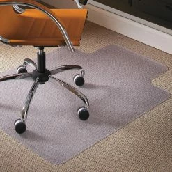 Cheap โ Computer Chair Mats ES Robbins 36 X 48 Natural Origins Clear Chair Mat With Lip For Carpet โจ