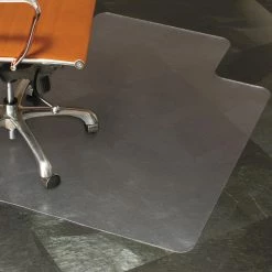 Deals ❤️ Computer Chair Mats ES Robbins 36 X 48 Natural Origins Clear Chair Mat With Lip For Hard Floors 👍