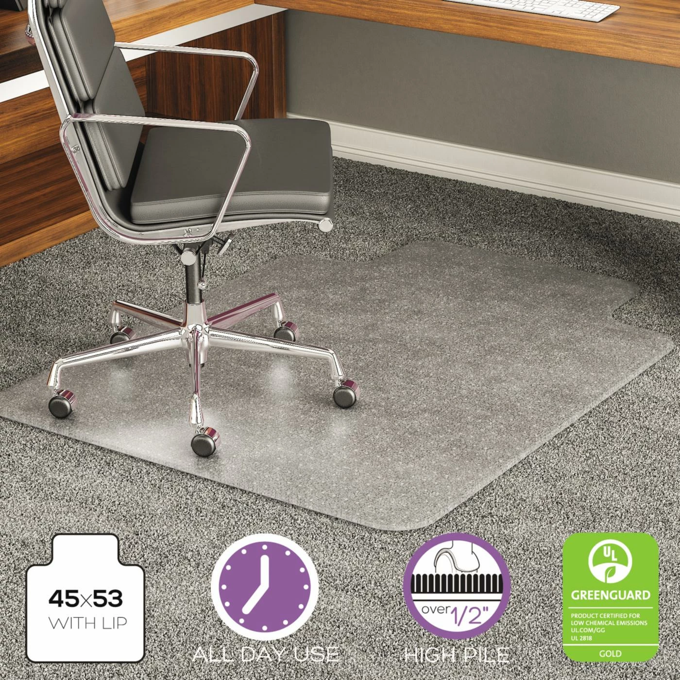 Deals ๐ฅฐ Computer Chair Mats Deflect-o 45 X 53 ExecuMat Intense Chair Mat For High Pile Carpet With Lip ๐ 3 Deals ๐ฅฐ Computer Chair Mats Deflect-o 45 X 53 ExecuMat Intense Chair Mat For High Pile Carpet With Lip ๐