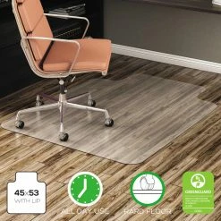 Flash Sale 🎉 Computer Chair Mats Deflect-o 45 X 53 EconoMat Anytime Use Chair Mat - Clear 🌟