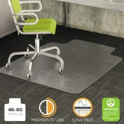 Top 10 👏 Computer Chair Mats Deflect-o 46 X 60 DuraMat Chair Mat For Low Pile Carpet 🎁