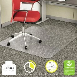 Discount 🔔 Computer Chair Mats Deflect-o 36 X 48 EconoMat Chair Mat For Low Pile 🥰