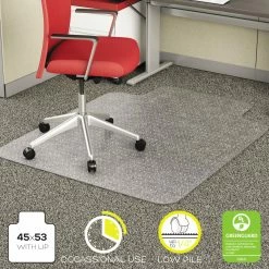 Flash Sale 🎉 Computer Chair Mats Deflect-o 45 X 53 EconoMat Chair Mat For Low Pile 🛒