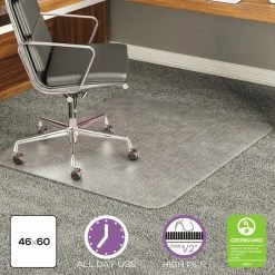 Outlet 🔥 Computer Chair Mats Deflect-o 46 X 60 ExecuMat Intense Chair Mat For High Pile Carpet 🥰
