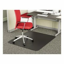 Budget 👍 Computer Chair Mats Deflect-o 45 X 53 SuperMat Black Chair Mat For Medium Pile Carpet ✨