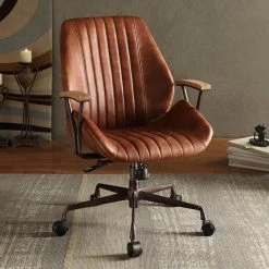 Budget 😉 Task Chairs Acme Furniture Hamilton Top Grain Leather Office Task Chair 🎁 -Office & Desk Chairs Sales scaleACM1818