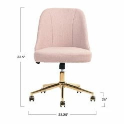 Budget ❤️ Task Chairs Bloomingville Upholstered Adjustable Office Chair 🛒 -Office & Desk Chairs Sales scaleCREC2571