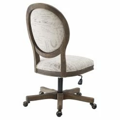 Flash Sale 😉 Executive Chairs Linon Erin Script Oval Back Adjustable Height Office Task Chair 🔔 -Office & Desk Chairs Sales scaleLHD2227