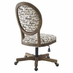 Budget ❤️ Executive Chairs Linon Erin Paris Oval Back Adjustable Height Office Task Chair 😉 -Office & Desk Chairs Sales scaleLHD2228