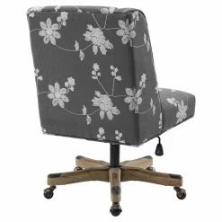 Deals 💯 Executive Chairs Linon Draper Floral Upholstered Adjustable Height Office Task Chair 👏 -Office & Desk Chairs Sales scaleLHD2229