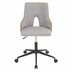 Discount 🥰 Task Chairs LumiSource Stella Adjustable Fabric Office Chair 🎉 -Office & Desk Chairs Sales scaleLUS1173