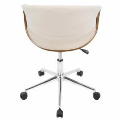 Top 10 👏 Executive Chairs LumiSource Curvo Mid-Century Modern Office Chair ⌛ -Office & Desk Chairs Sales scaleLUS944