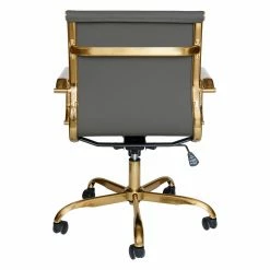 Hot Sale 🥰 Task Chairs LeisureMod Harris Gold Frame Office Chair 🔥 -Office & Desk Chairs Sales scaleMODS108