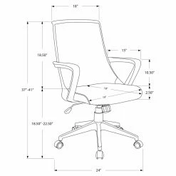 Budget ⭐ Task Chairs Monarch Specialties Retro Contemporary Fabric Mid-Back Office Task Chair ✨ -Office & Desk Chairs Sales scaleMON1564