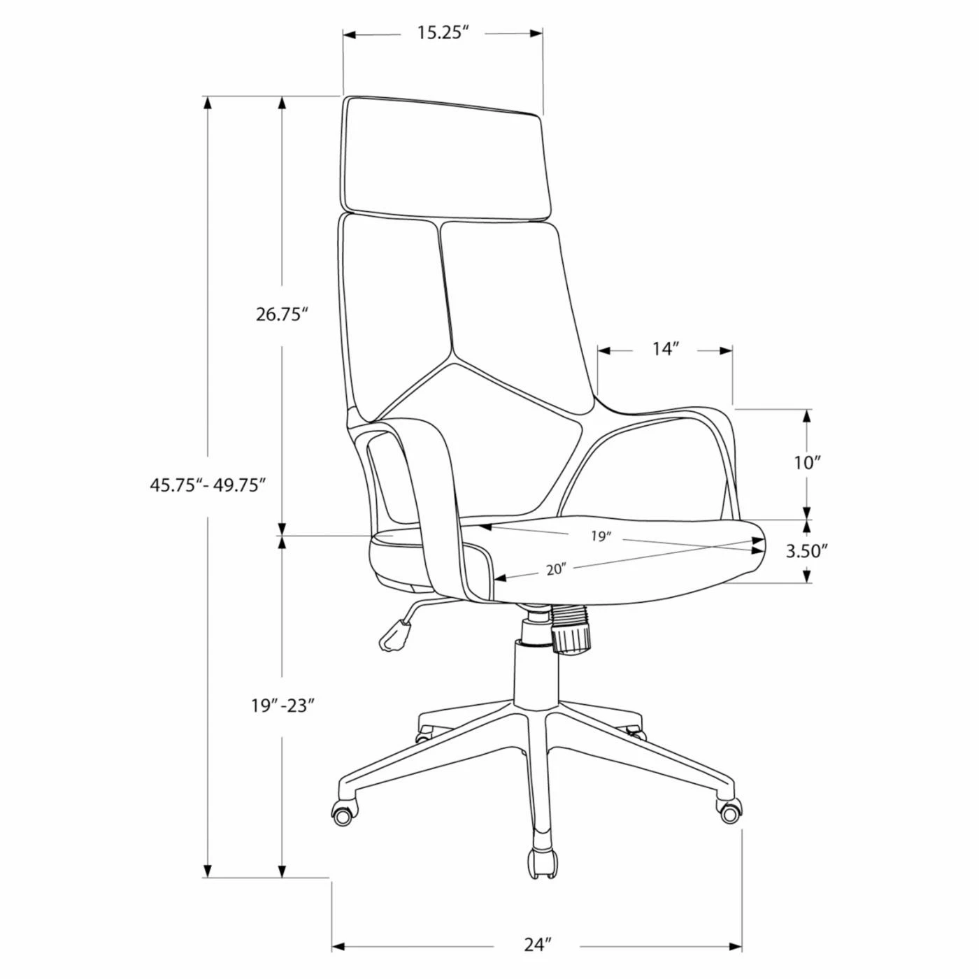 Best Pirce π Executive Chairs Monarch Specialties Chic Contemporary Faux Leather High-Back Executive Office Chair βοΈ 7 Best Pirce π Executive Chairs Monarch Specialties Chic Contemporary Faux Leather High-Back Executive Office Chair βοΈ - Image 5