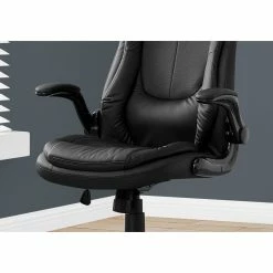 Deals 🔥 Executive Chairs Monarch Specialties Adjustable Height Faux Leather Executive Office Chair, Black ⌛ -Office & Desk Chairs Sales scaleMON1704